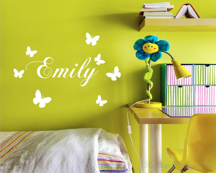 Butterflies Customised Name Decal